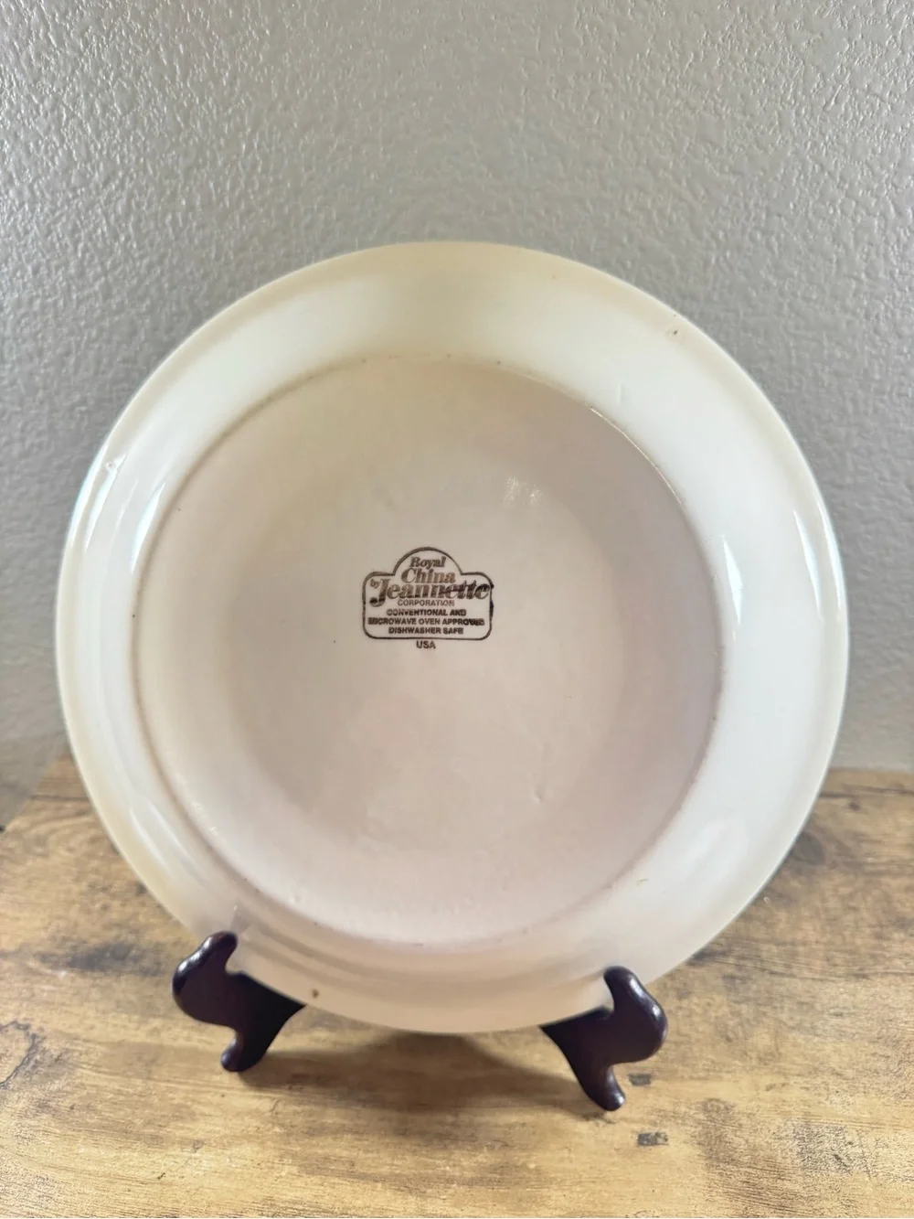 Vintage Royal China Jeannette Cheesecake Recipe Pie Plate - Made in USA